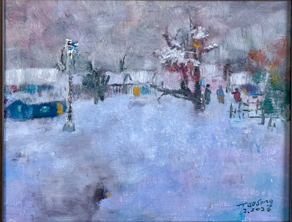 Snowing evening