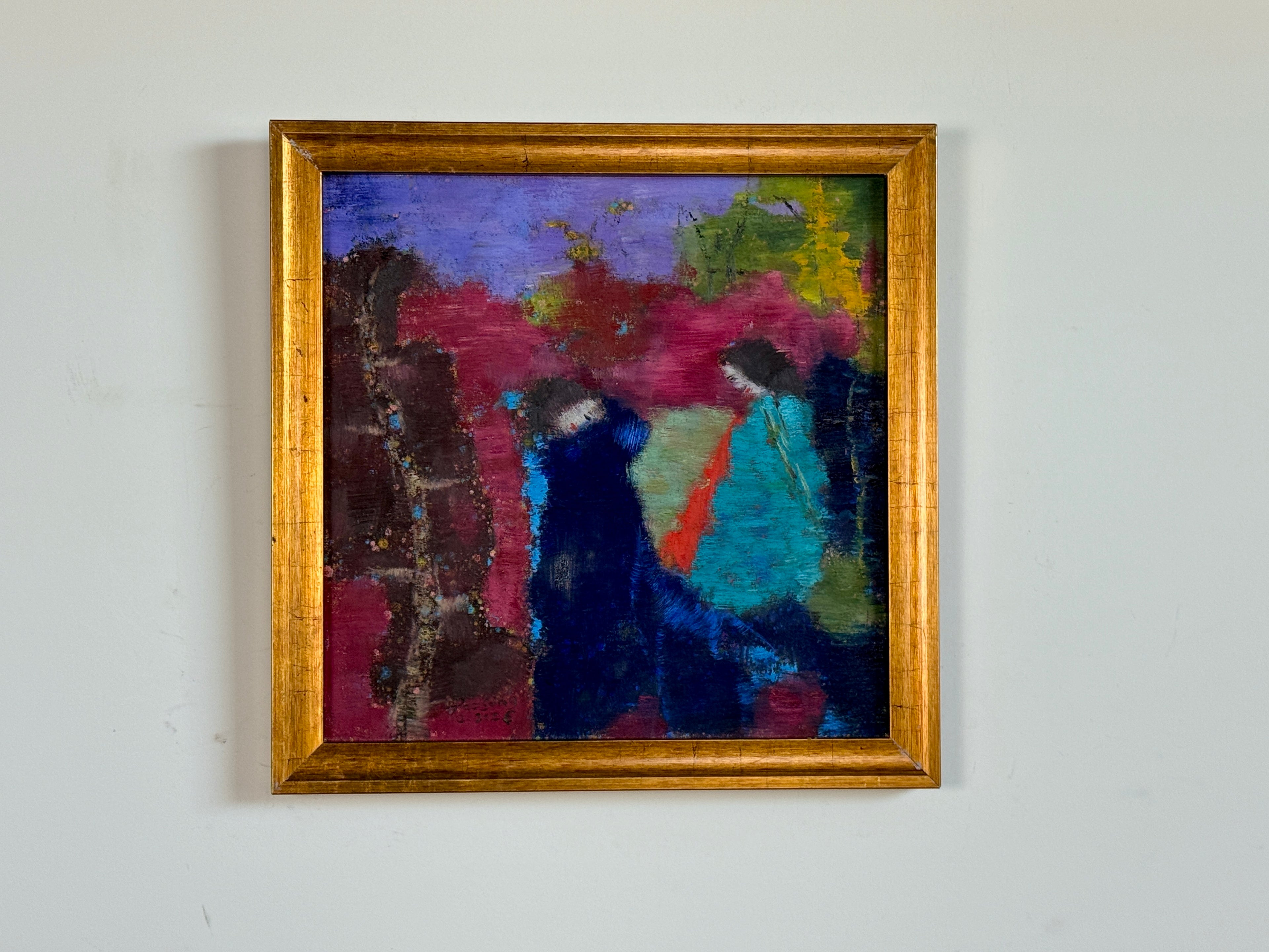 Shy oil painting