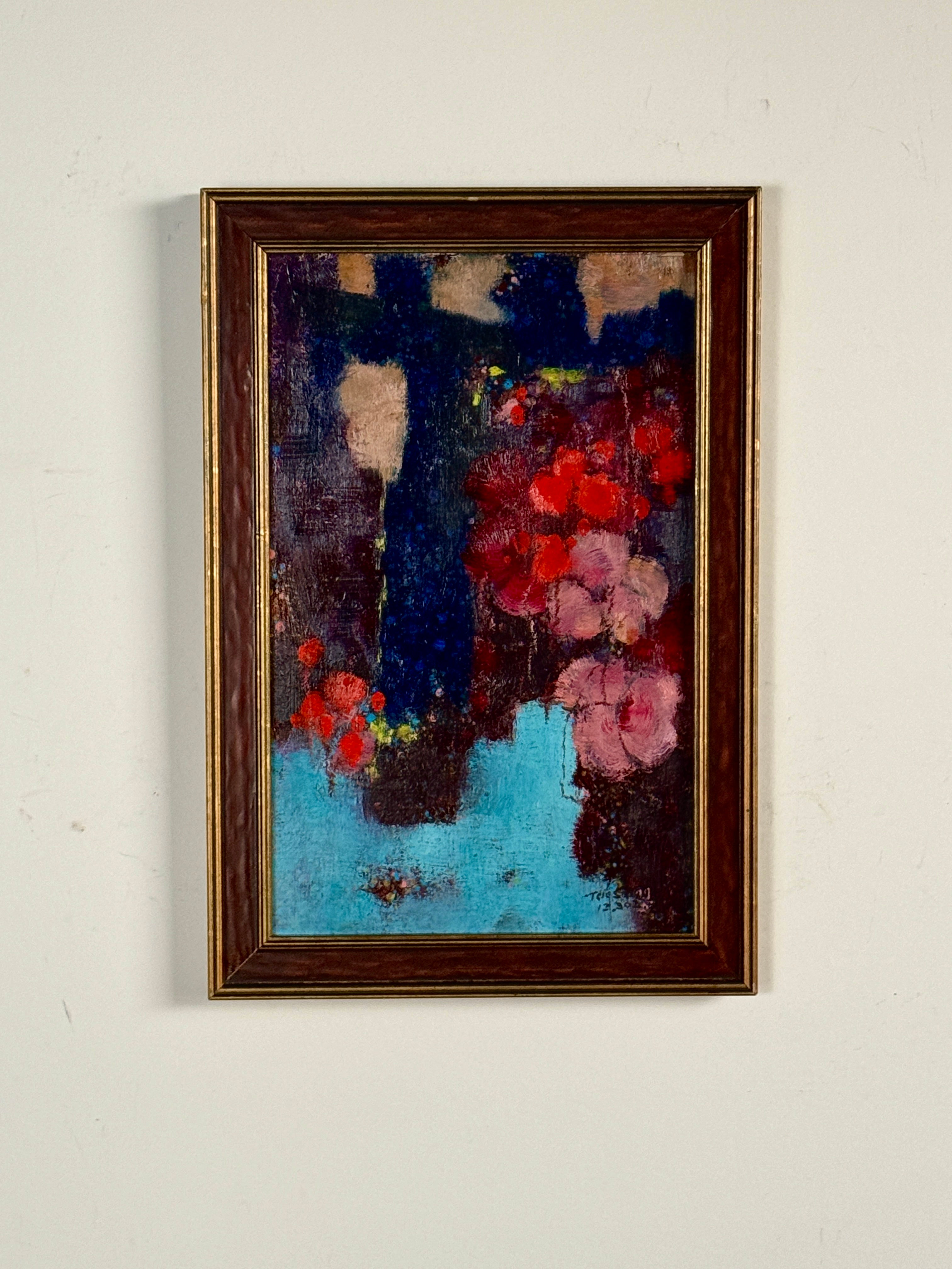 Red flowers on the cross