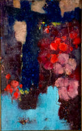 Red flowers on the cross
